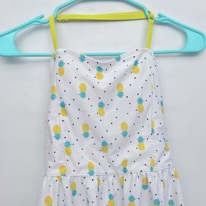 old navy white pineapple tankini top
